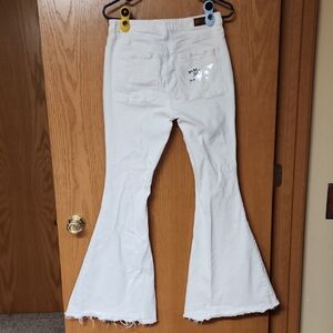 Shayanne White Flared Jeans womens 31x34 number 3485
